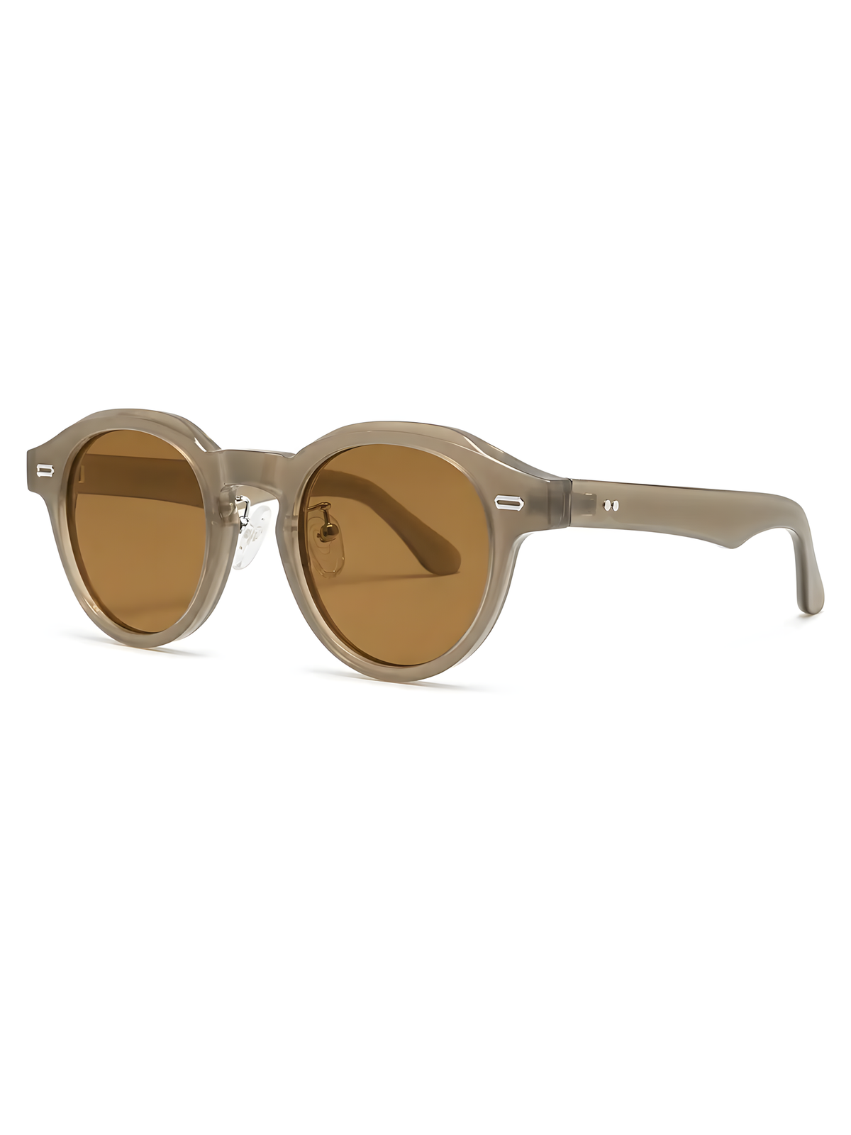 Lentes de sol Time-3 de armazón redondo ámbar — Norte Eyewear (vista 3)