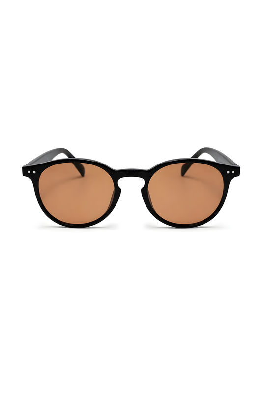 Lentes antimigraña FL-41 Maim-AMN de armazón redondo negro — Norte Eyewear