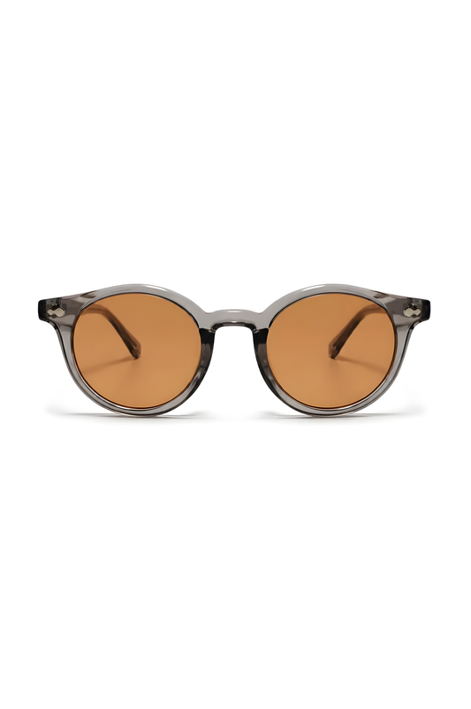 Lentes antimigraña FL-41 Original-AMG de armazón redondo gris — Norte Eyewear