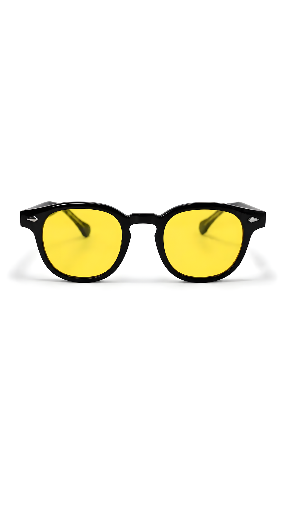 Lentes con filtro de luz azul Beau-1-Y de armazón redondo negro — Norte Eyewear