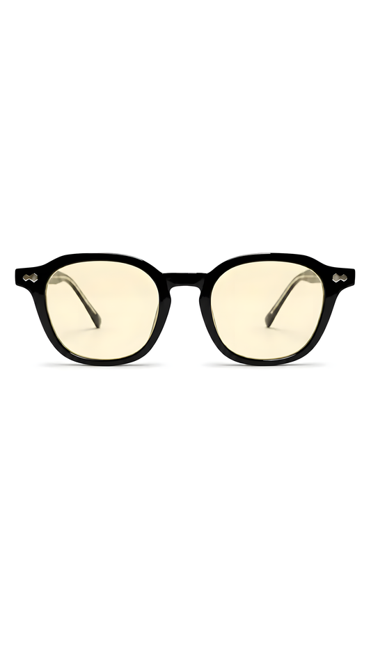 Lentes con filtro de luz azul True-1-LY de armazón wayfarer negro — Norte Eyewear
