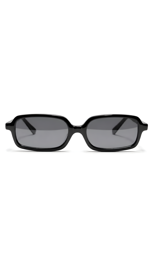 Lentes de sol Cary-2 de armazón rectangular negro — Norte Eyewear