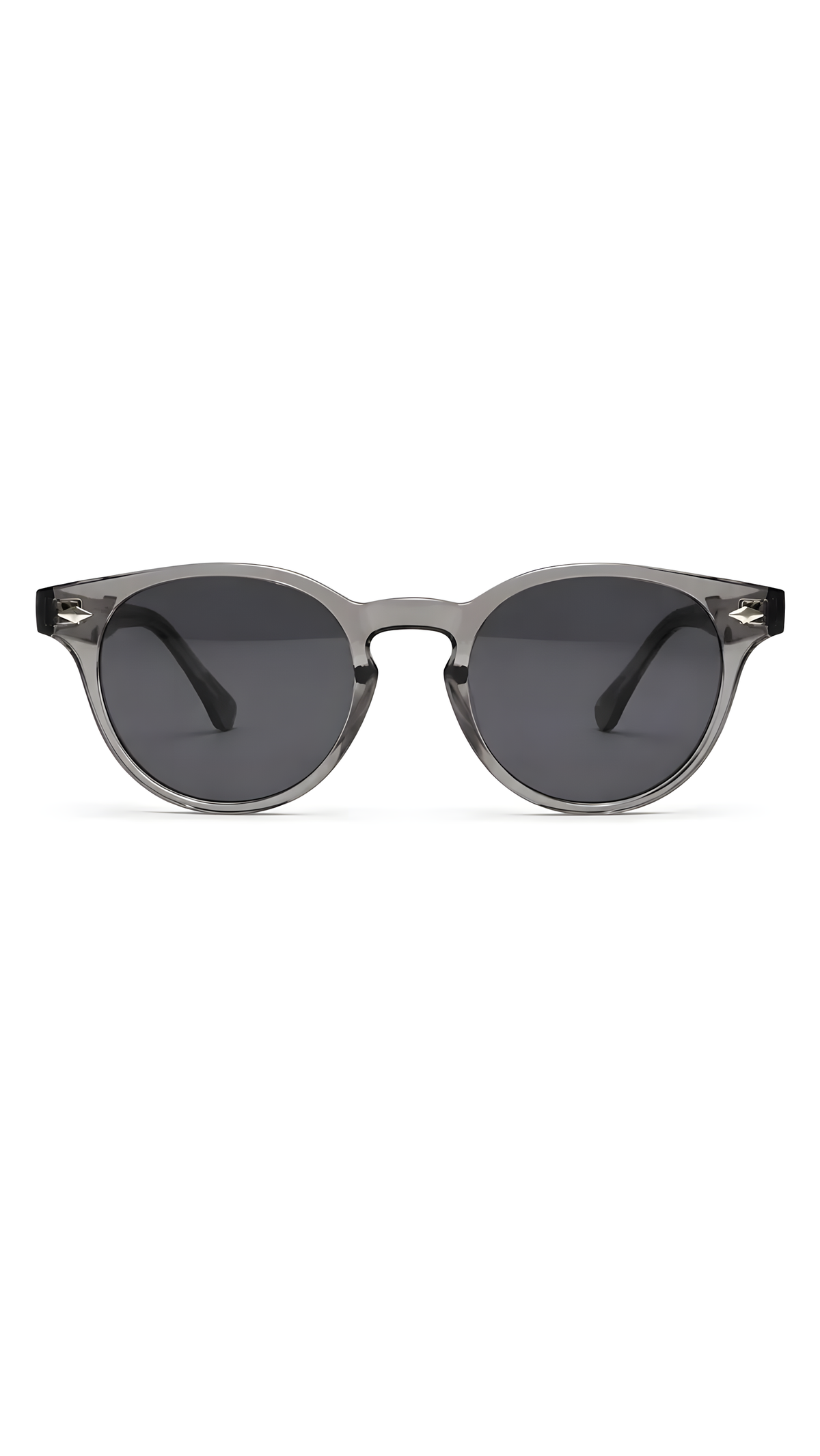 Lentes de sol Dime-1 de armazón redondo gris — Norte Eyewear