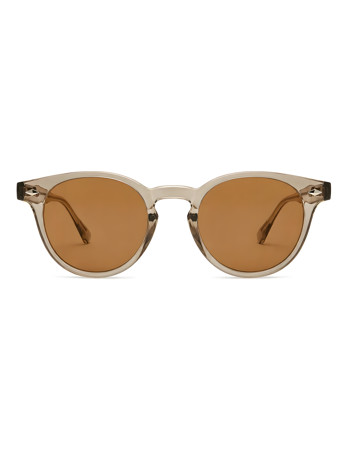 Lentes de sol Dime-2 de armazón redondo ámbar — Norte Eyewear