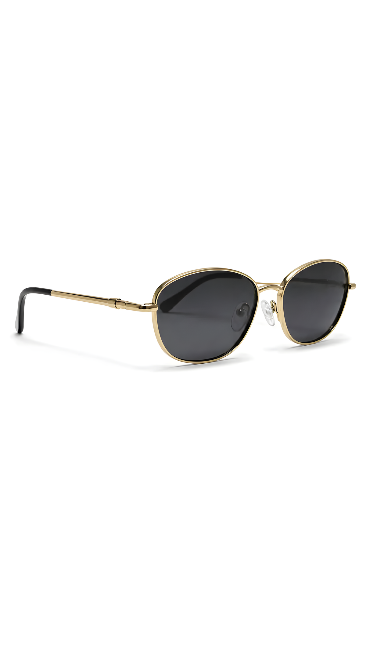 Lentes de sol Laub-1 de armazón redondo dorado — Norte Eyewear (vista 2)