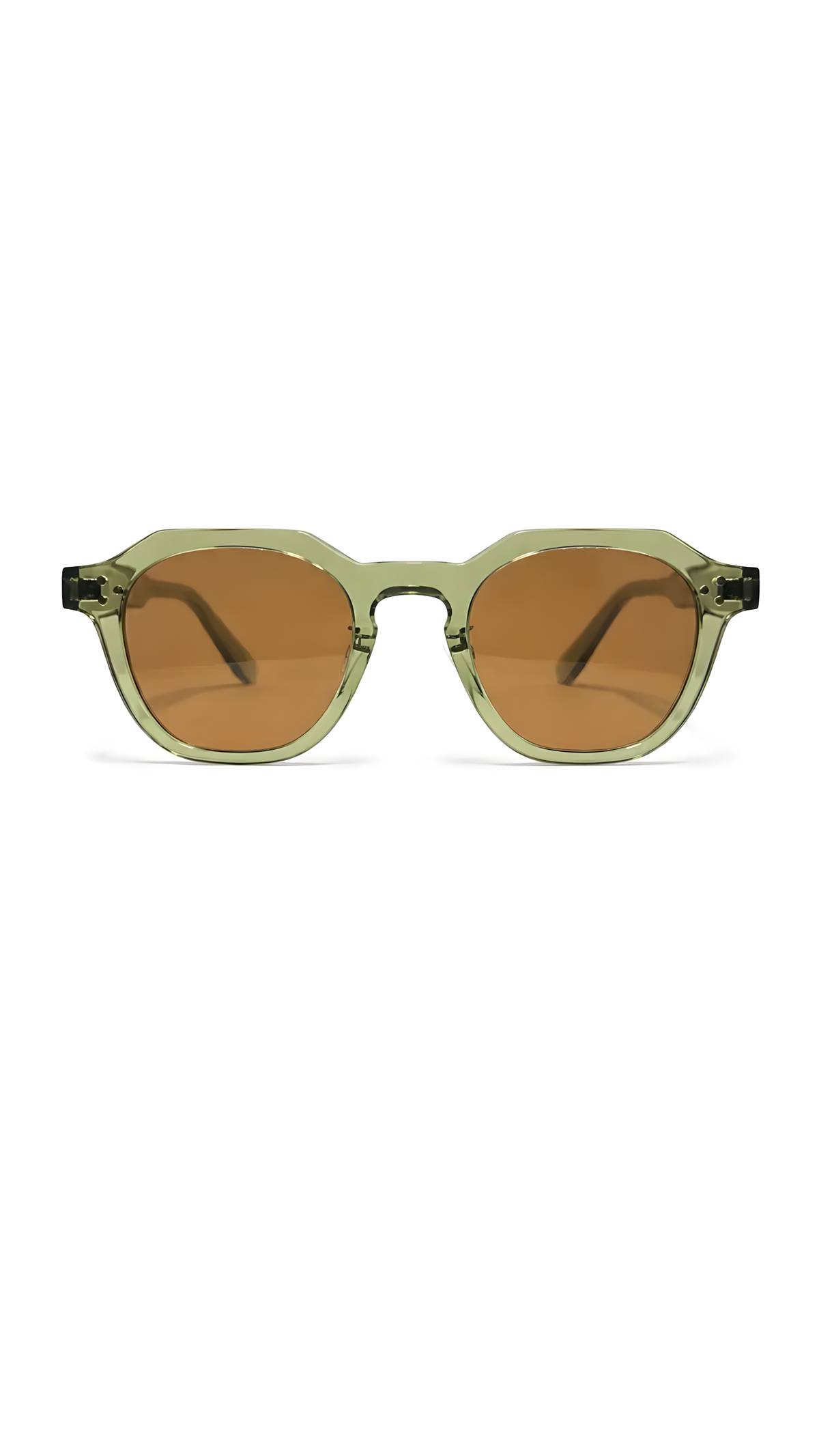 Lentes de sol Oxy-11 de armazón rectangular verde — Norte Eyewear (vista 2)