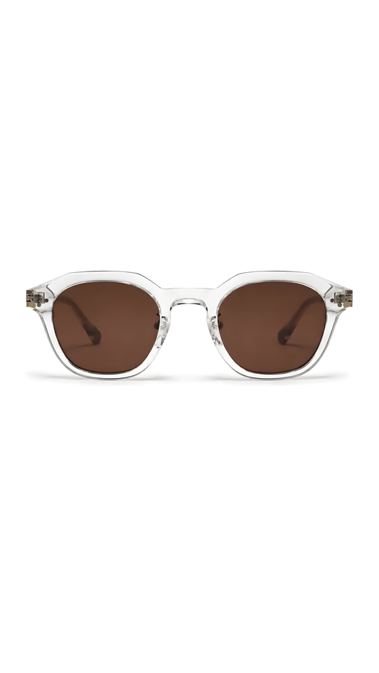 Lentes de sol Oxy-3 de armazón redondo transparente — Norte Eyewear