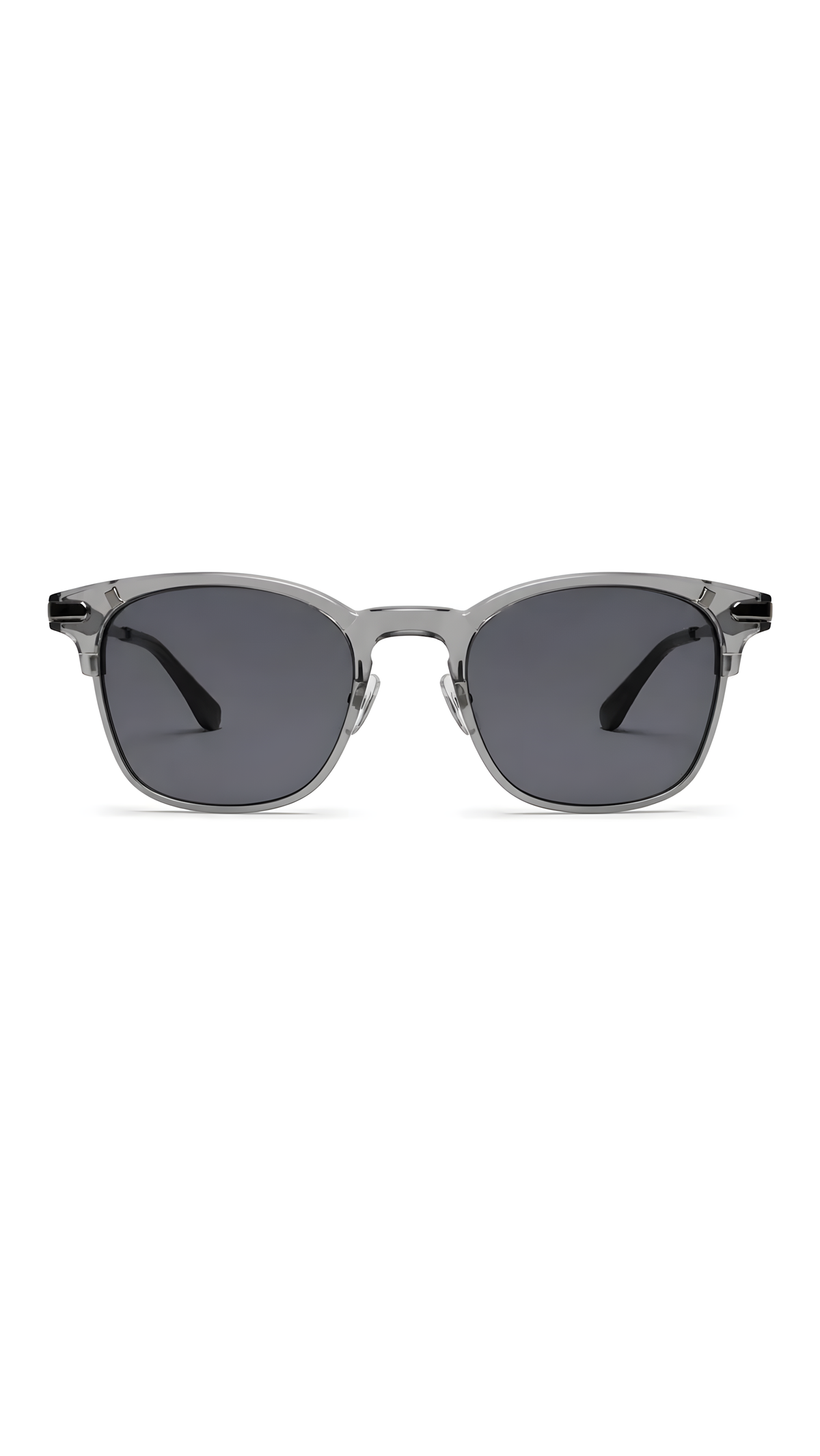 Lentes de sol Rect-1 de armazón redondo gris — Norte Eyewear