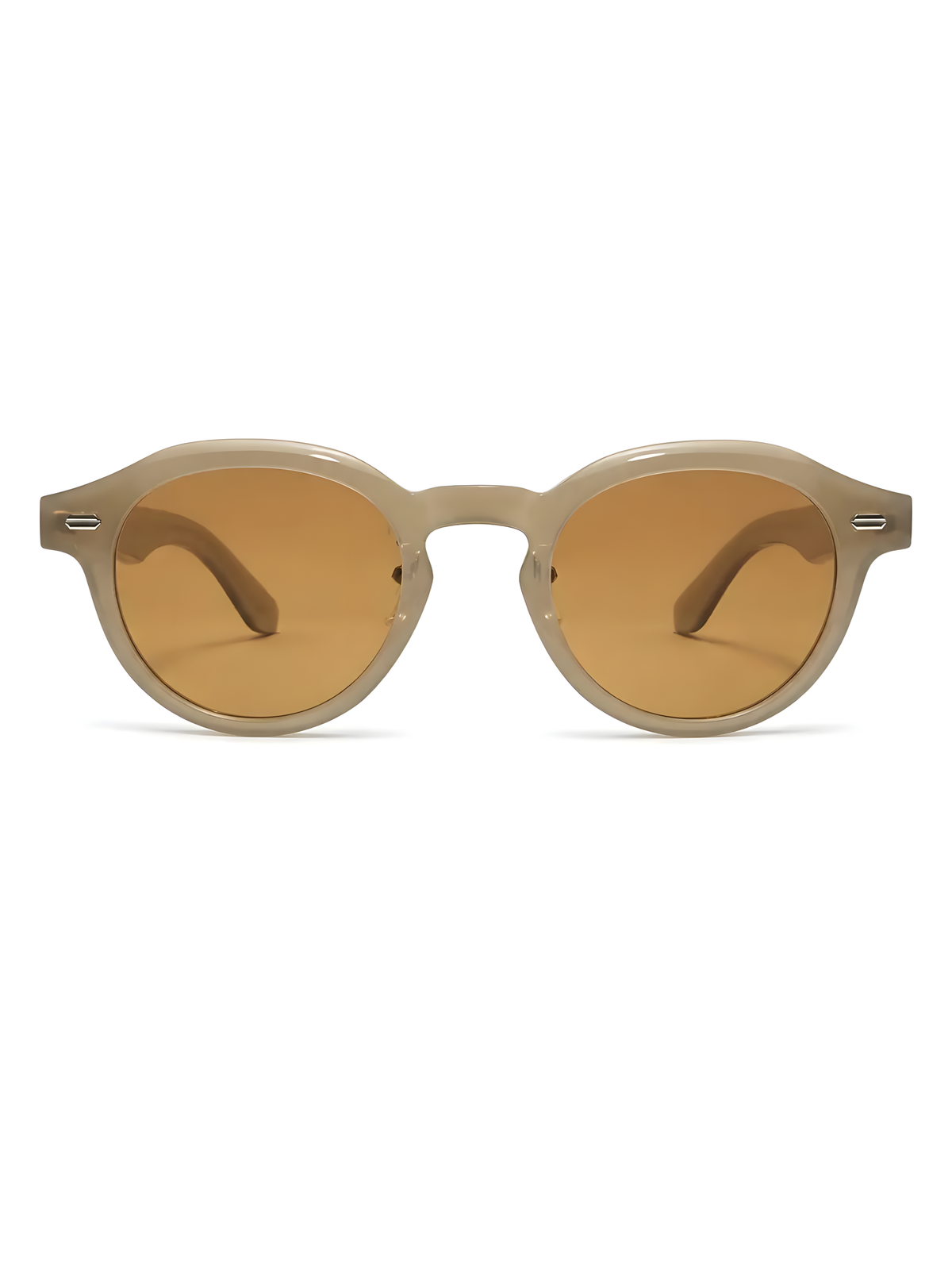 Lentes de sol Time-3 de armazón redondo ámbar — Norte Eyewear