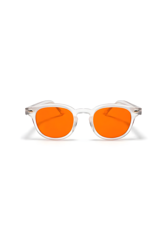 Lentes Nightlight Beau-2-O de armazón redondo transparente — Norte Eyewear