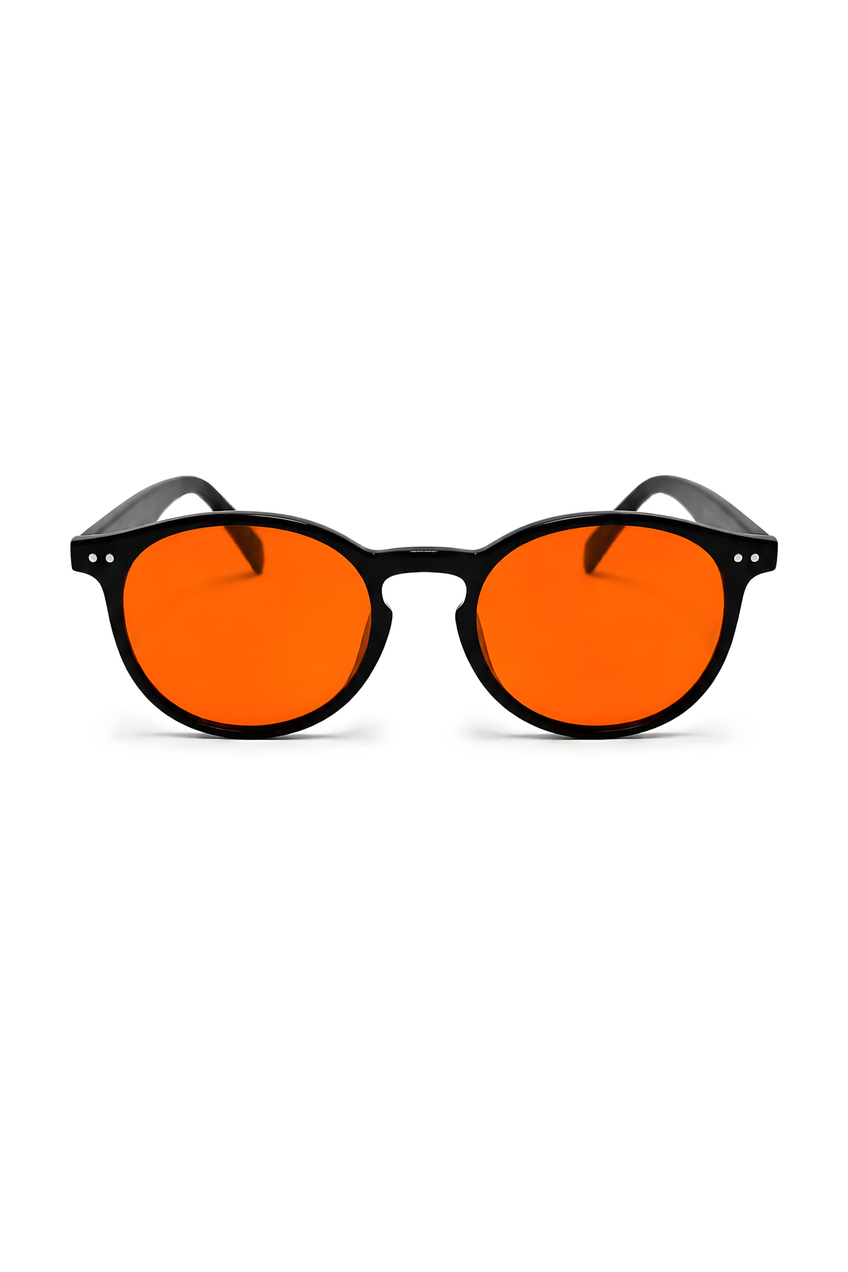 Lentes Nightlight Maim-O de armazón redondo negro — Norte Eyewear